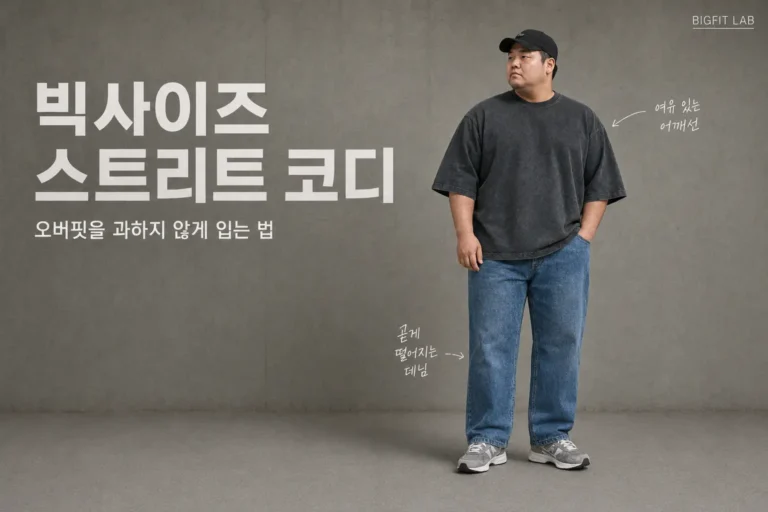 덩치 큰 남자 스트릿 코디 오버핏 과하지 않게 입는 법